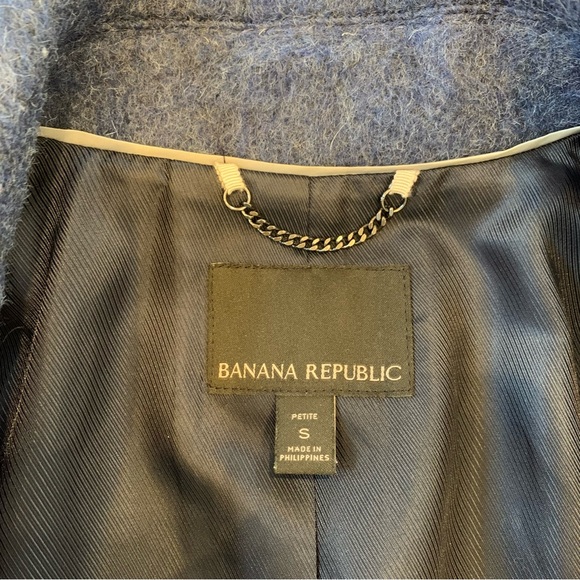 Banana Republic Navy Blue Ombre Wool Blend Coat Small Petite - Picture 6 of 9